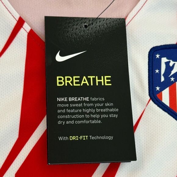 Vintage 2017-2018 Atletico Madrid Home Player Issue SS Nike Ladies Shirt Med NWT - Picture 10 of 11